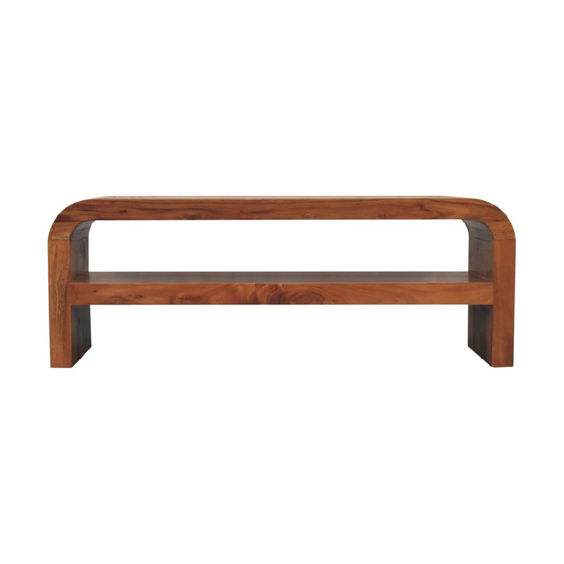 Darcy - Media Unit With Shelf - Antique Brown