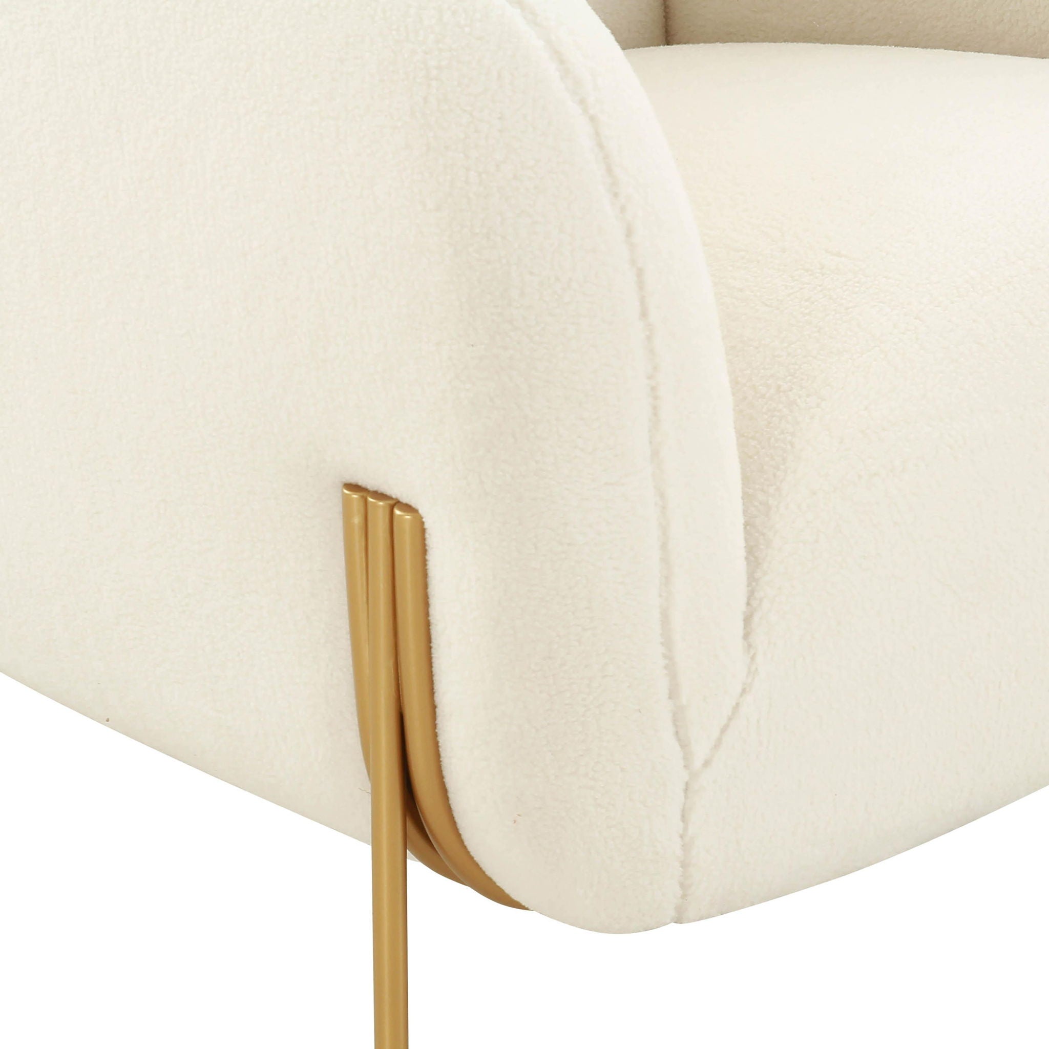 Kandra - Shearling Accent Chair - Cream - Urban Living Furniture (Los Angeles, CA)