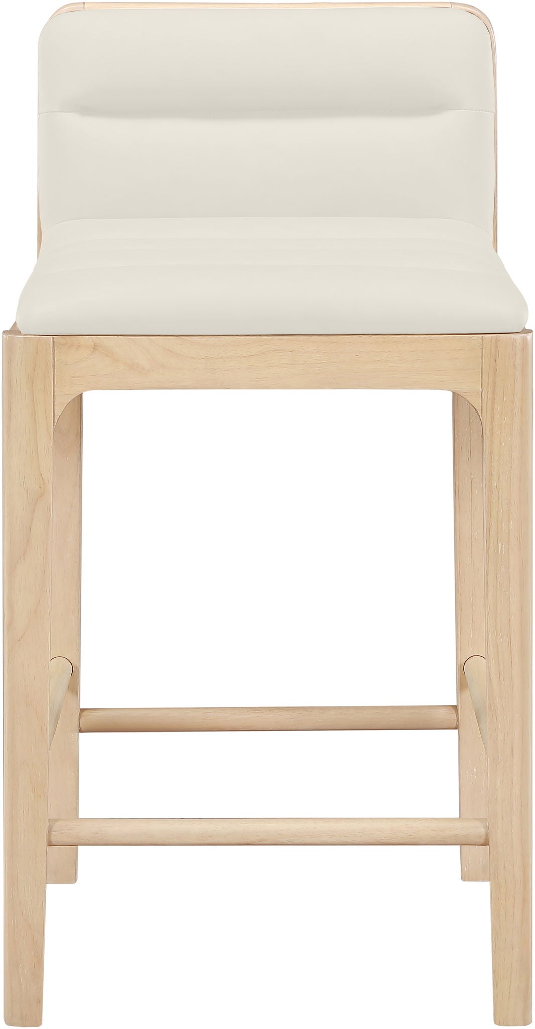 Ellis - Vegan Leather Upholstered Counter Stool (Set of 2) - Natural Base - Urban Living Furniture (Los Angeles, CA)