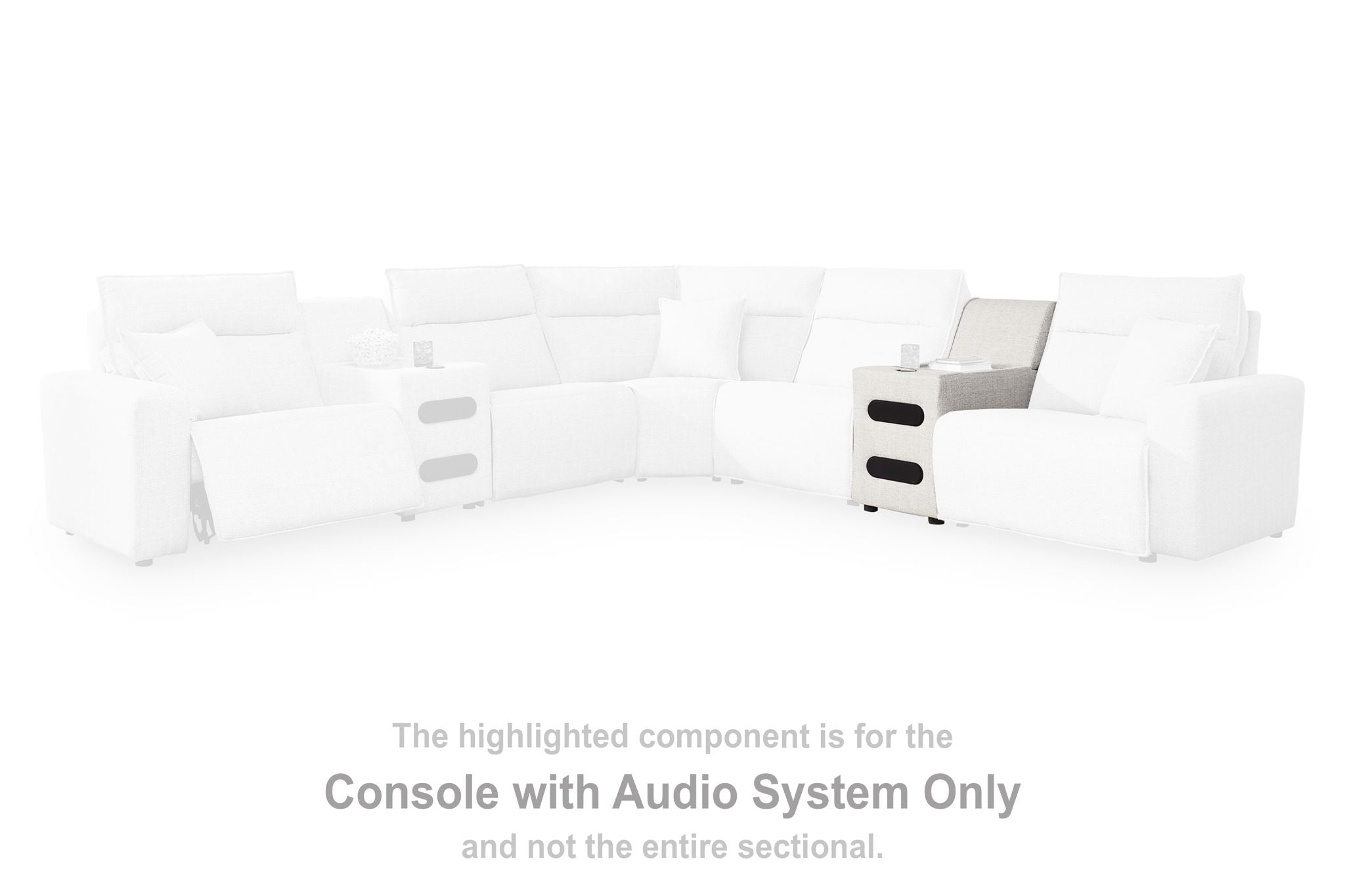 Modmax II - Console With Audio System - Stone - Urban Living Furniture (Los Angeles, CA)