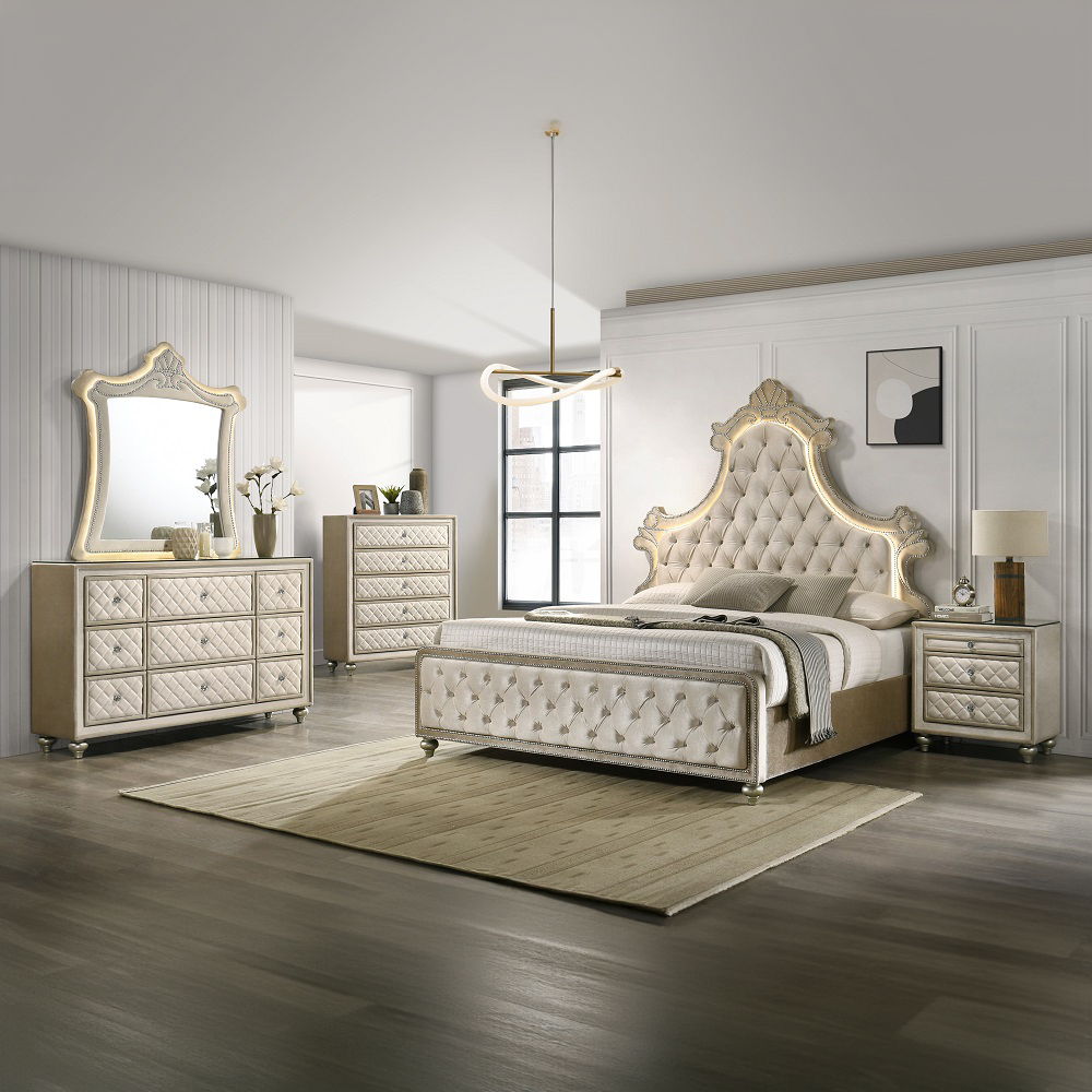 Lucienne - Dresser - Beige Velvet - Urban Living Furniture (Los Angeles, CA)