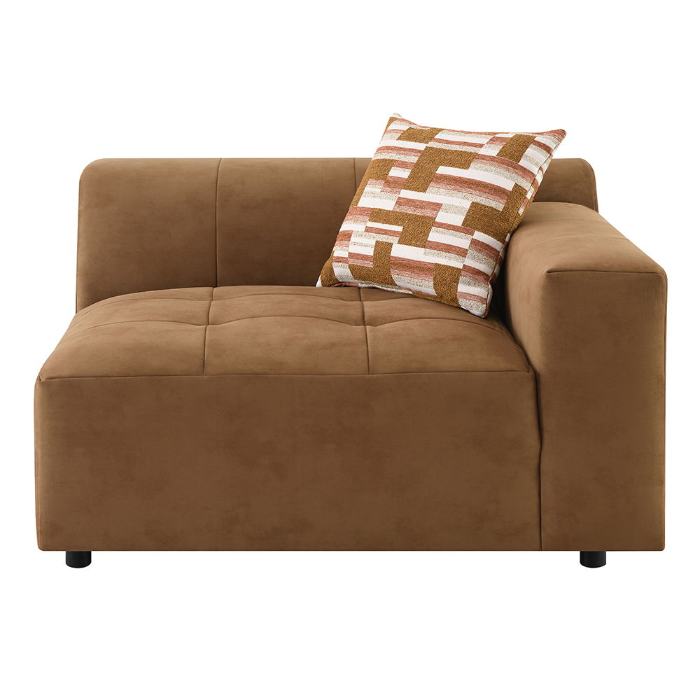 Zoey - Modular - LF Arm Chair With Pillow - Chocolate Suede - Urban Living Furniture (Los Angeles, CA)
