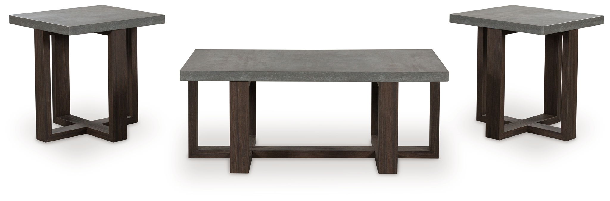 Dynnford - Gray / Brown - Occasional Table Set (Set of 3) - Urban Living Furniture (Los Angeles, CA)