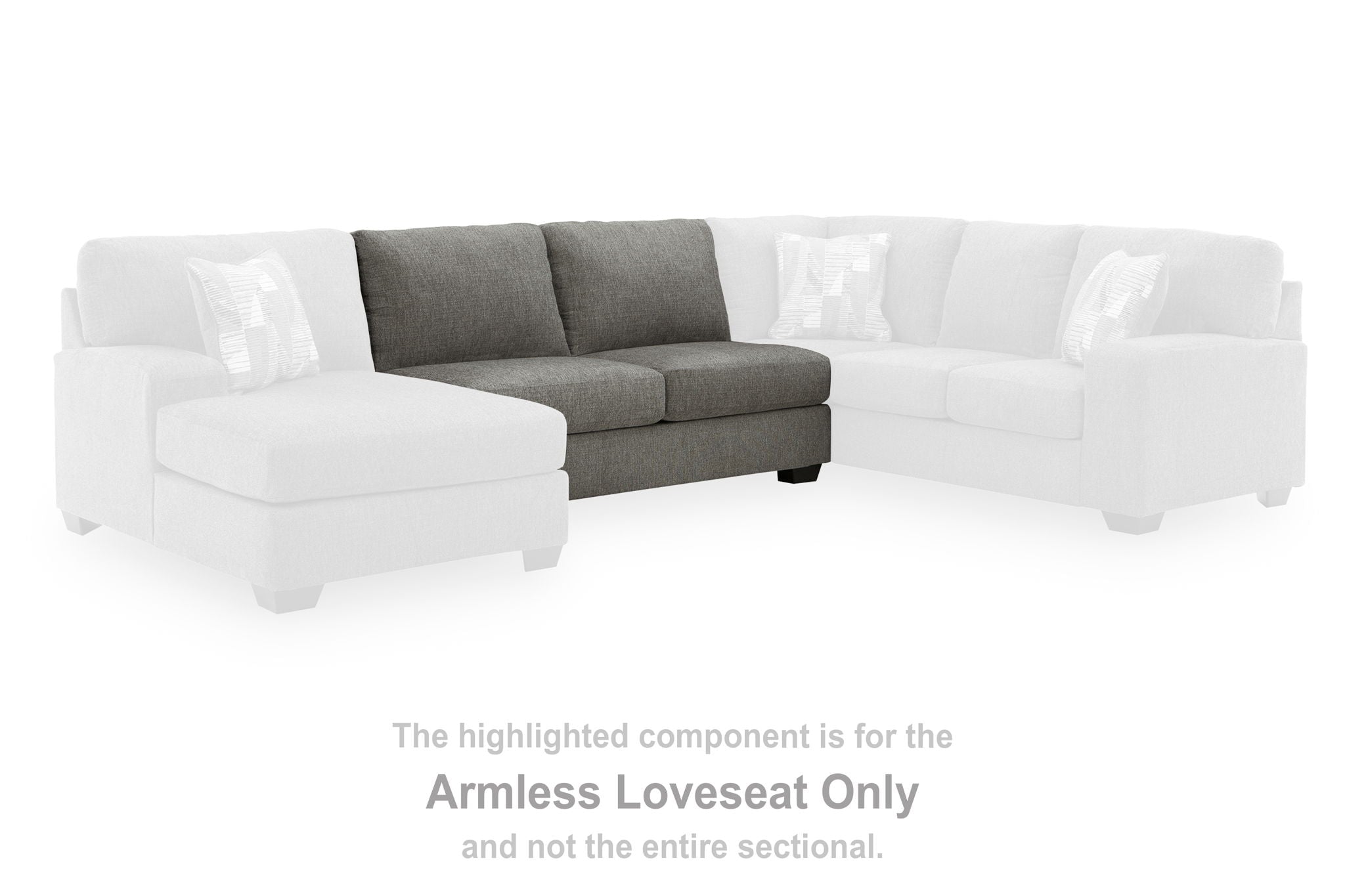 Clarington - Armless Loveseat - Greystone - Urban Living Furniture (Los Angeles, CA)