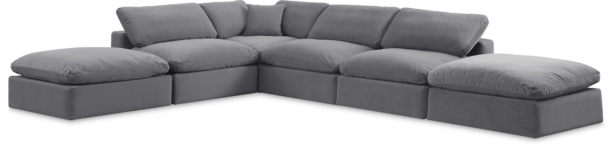 Comfy - 6 Piece Velvet Modular Sectional - Urban Living Furniture (Los Angeles, CA)