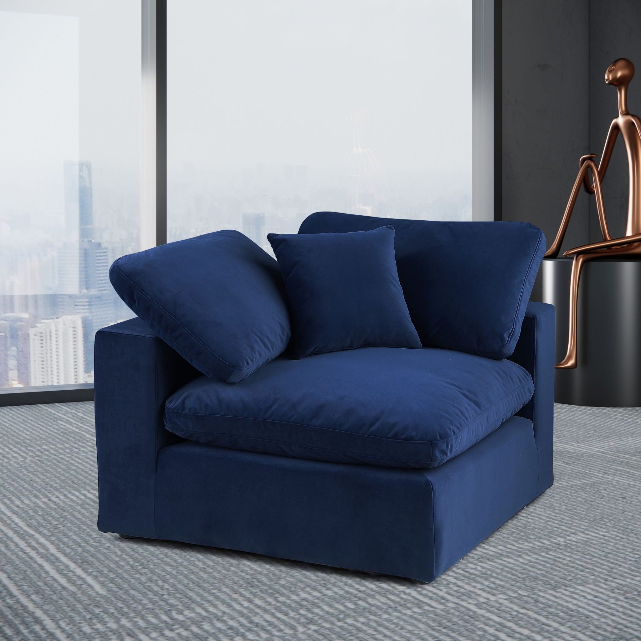 Comfy - Velvet Corner Chair - Urban Living Furniture (Los Angeles, CA)