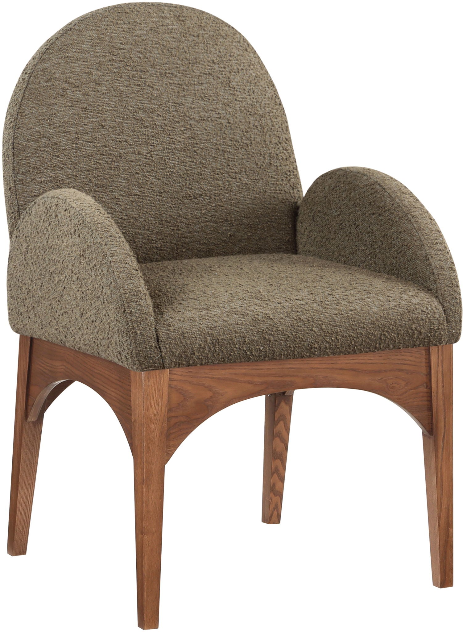Waldorf - Boucle Dining Arm Chair With Brown Legs - Urban Living Furniture (Los Angeles, CA)