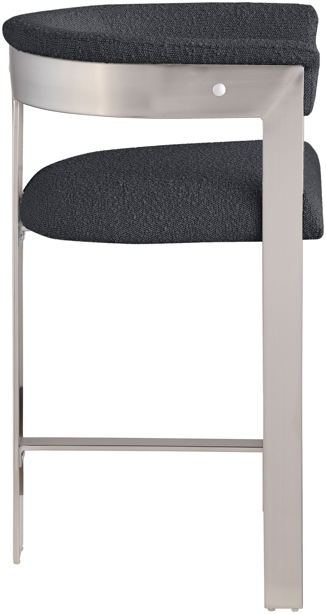 Romeo - Boucle Counter Stool With Silver Base (Set of 2) - Urban Living Furniture (Los Angeles, CA)