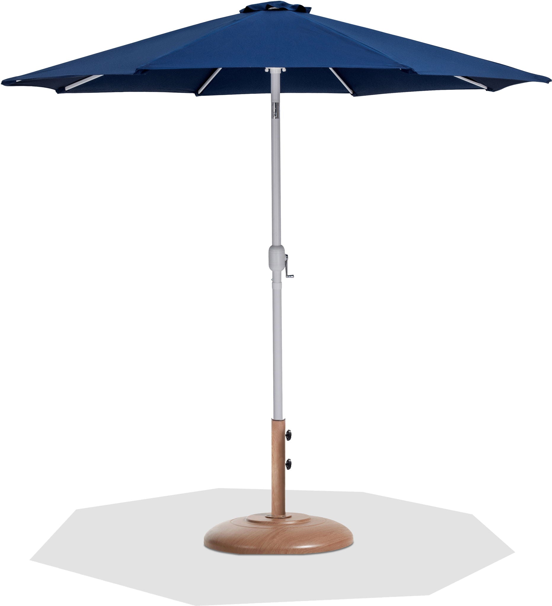Fiji - Aluminum Patio Umbrella With Round Teak And White Base - Urban Living Furniture (Los Angeles, CA)