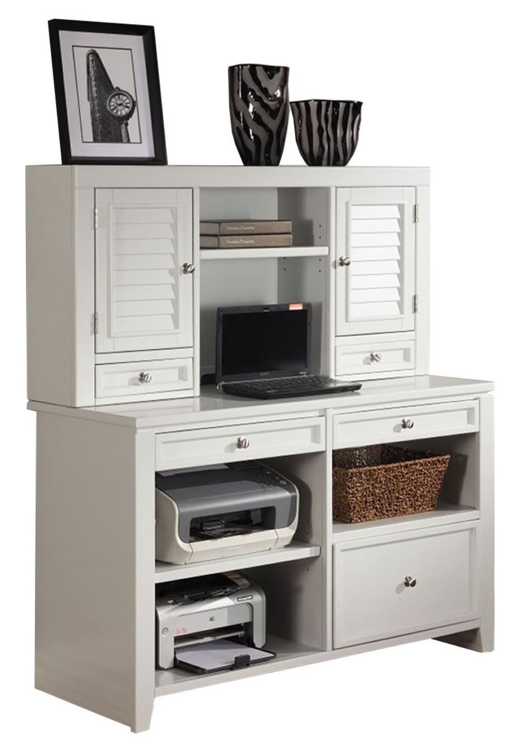 Boca - Credenza With Hutch - Cottage White - Urban Living Furniture (Los Angeles, CA)