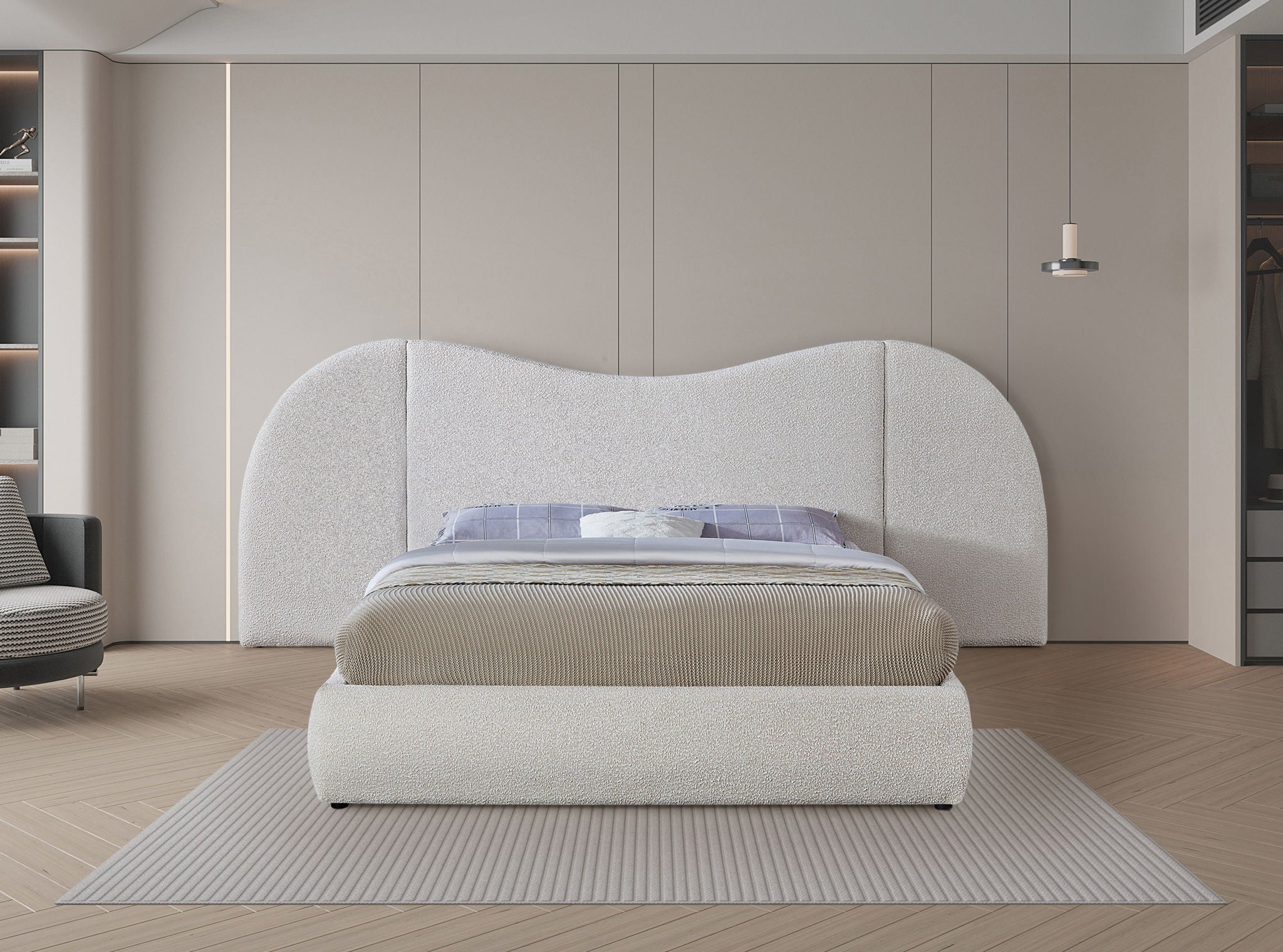 Everest - Boucle Fabric Bed - Urban Living Furniture (Los Angeles, CA)