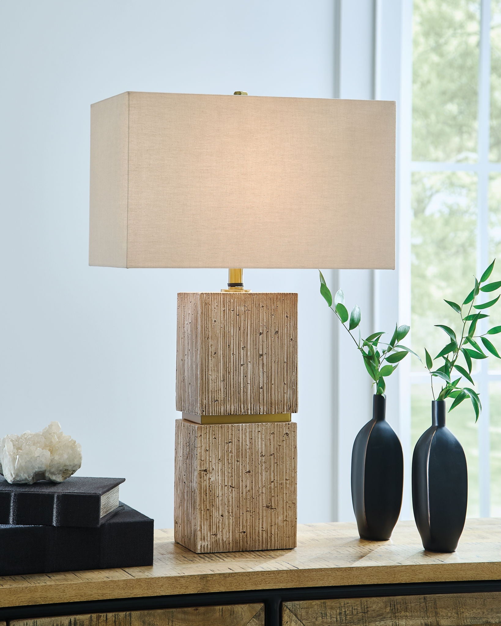 Laddner - Poly Table Lamp - Beige - Urban Living Furniture (Los Angeles, CA)