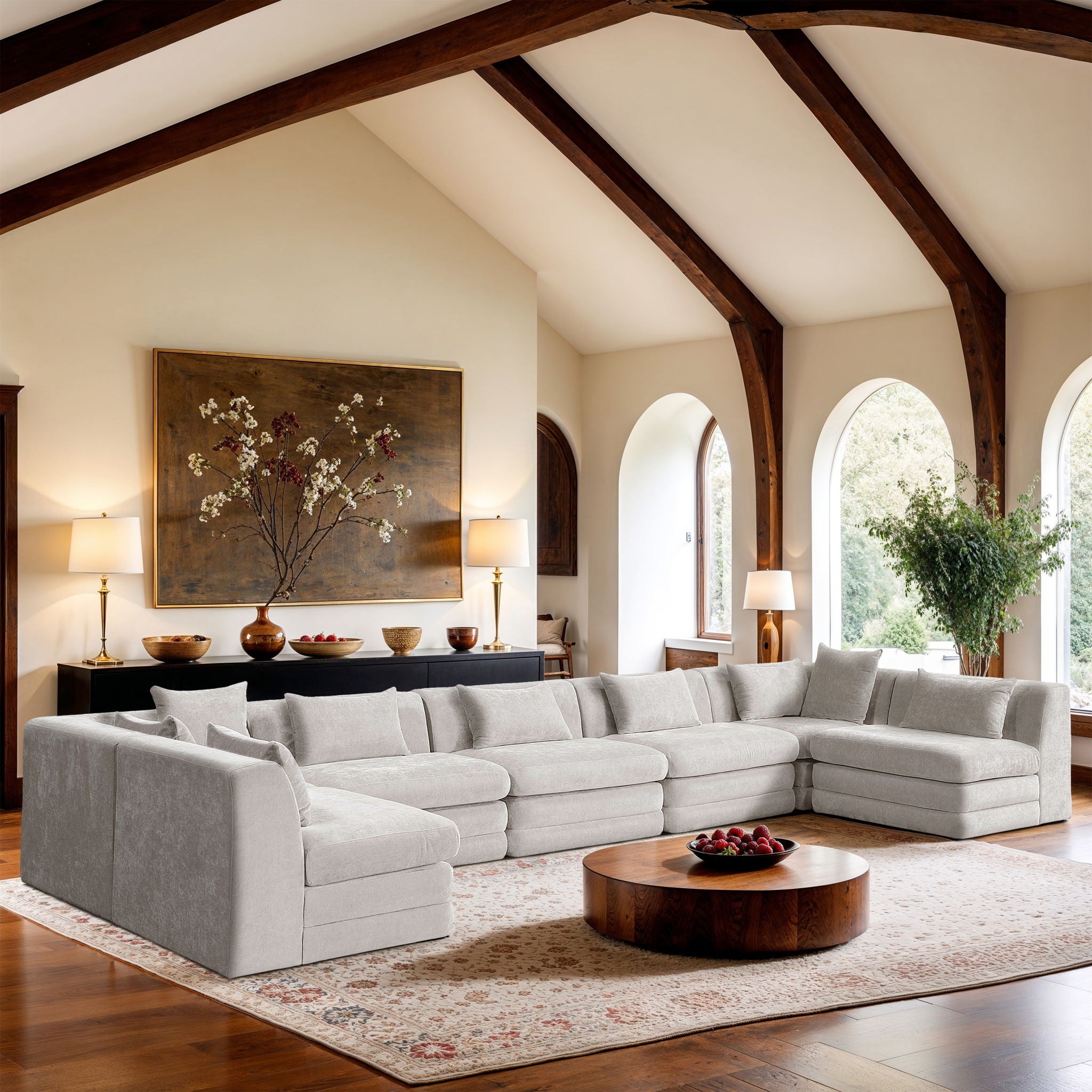 Stellar - 7 Piece Chenille Fabric Upholstered Modular Sectional - Urban Living Furniture (Los Angeles, CA)