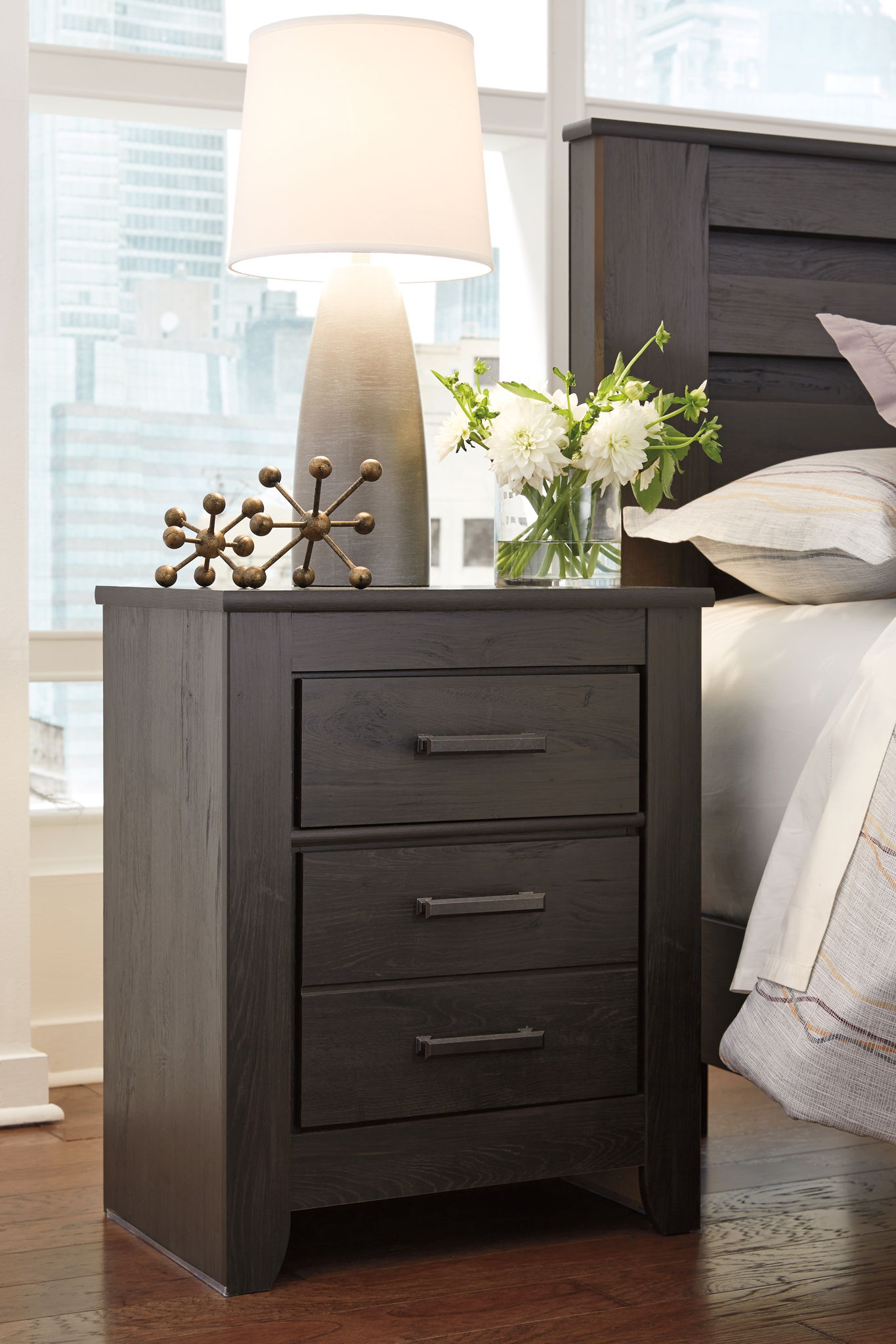Brinxton - Charcoal - Two Drawer Night Stand - Urban Living Furniture (Los Angeles, CA)