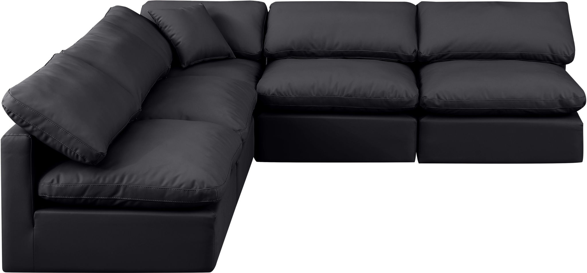Indulge - Faux Leather 5 Piece Modular Corner Armless Sectional - Urban Living Furniture (Los Angeles, CA)