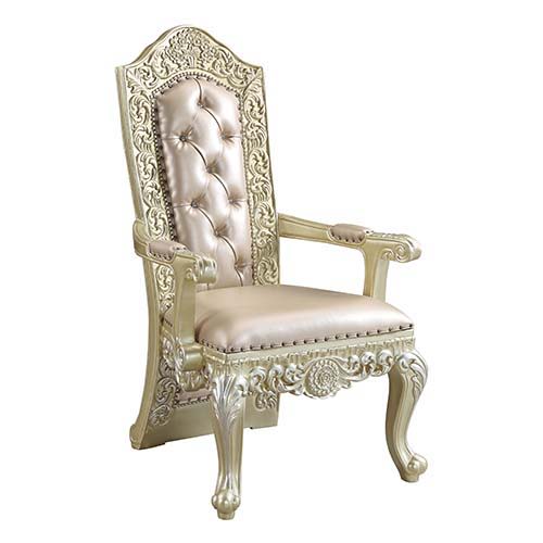 Vatican - Dining Chair (Set of 2) - PU & Champagne Silver Finish - Urban Living Furniture (Los Angeles, CA)