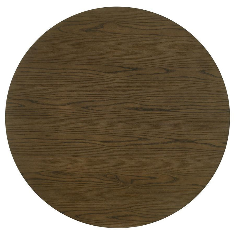 Ottowa - 47" Round Wood Dining Table With Shelf - Brown