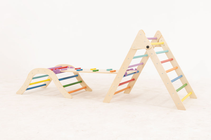 Gardenia - Pikler Triangle Set, Montessori Toddler Climbing Toys, 2 Piece