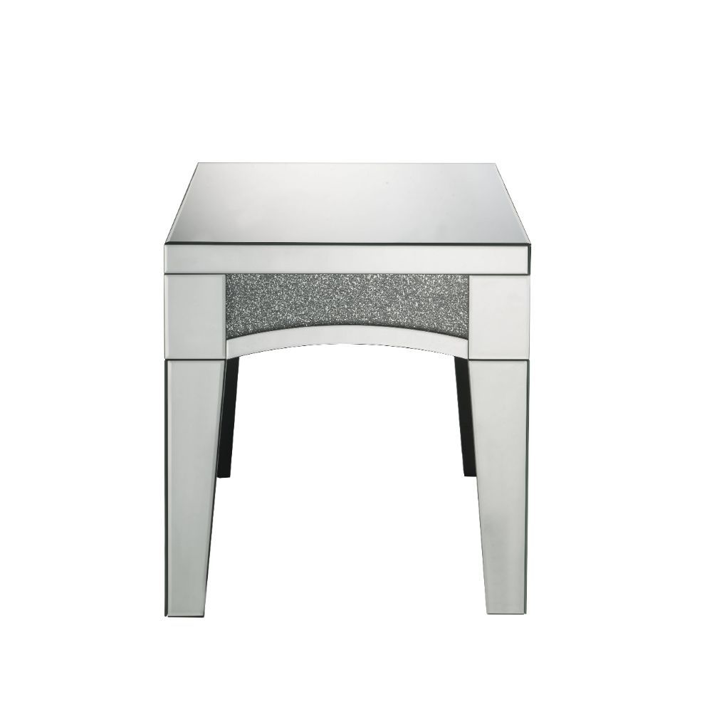 Noralie - 20" X 20" End Table - Mirrored & Faux Diamonds - Urban Living Furniture (Los Angeles, CA)