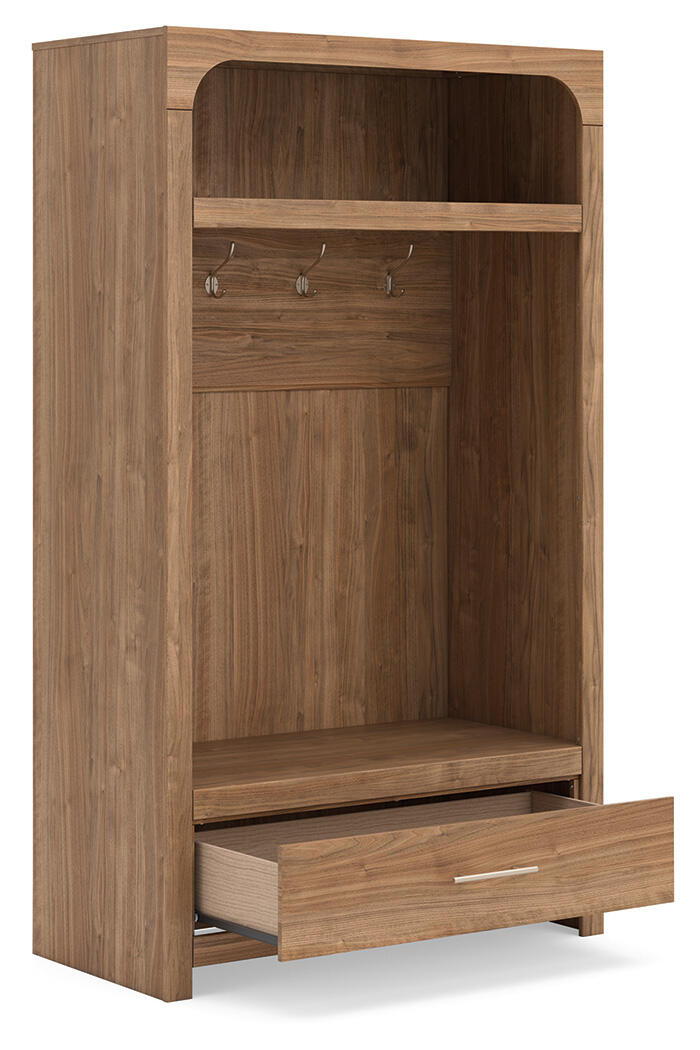 Dovander - Hall Tree With Storage Bench - Brown - Urban Living Furniture (Los Angeles, CA)