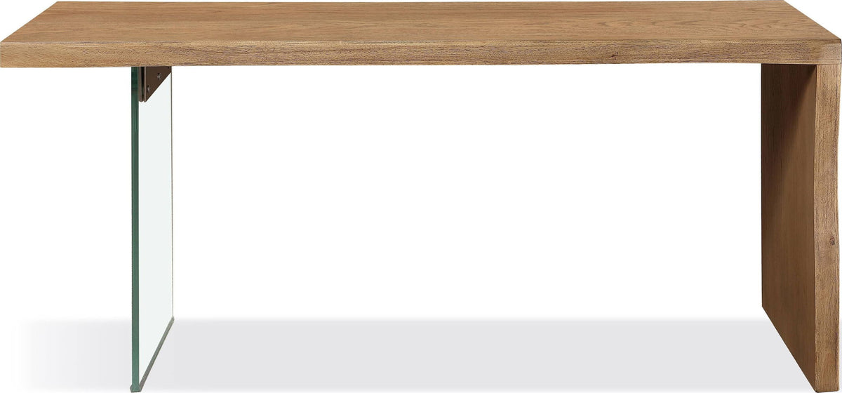 One - Modern Coastal Writing Desk - White Oak And Glass