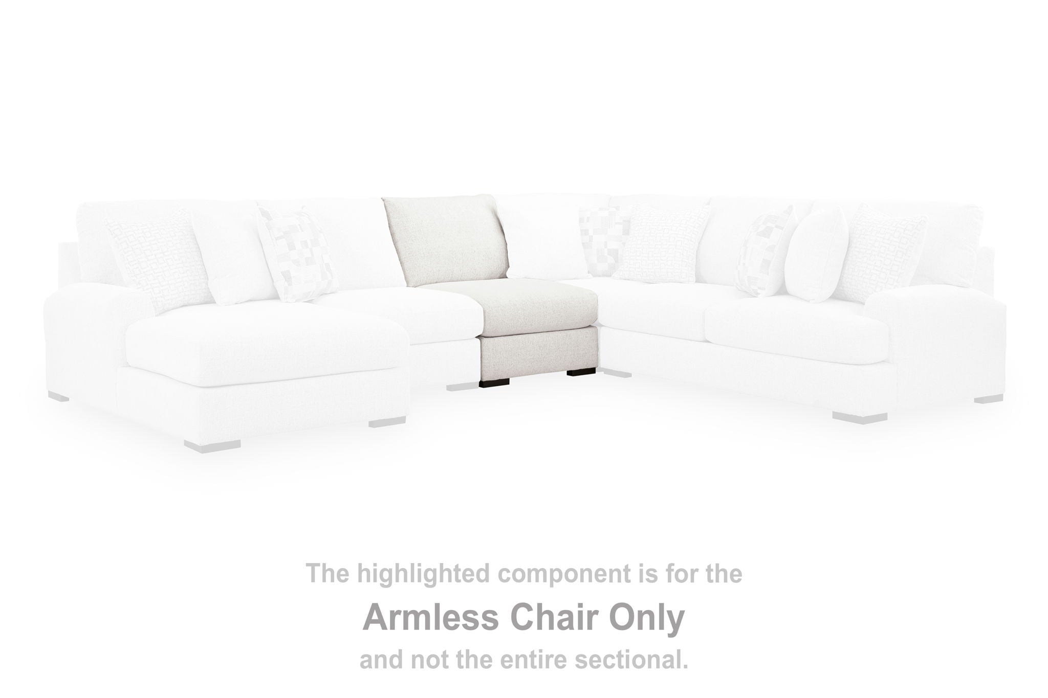 Misty-Lakes - Armless Chair - Chalk - Urban Living Furniture (Los Angeles, CA)