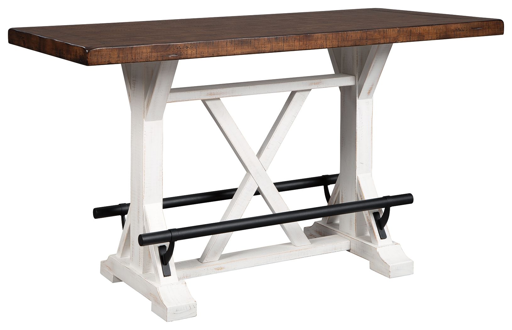 Valebeck - White / Brown - Rectangular Dining Room Counter Table - Urban Living Furniture (Los Angeles, CA)