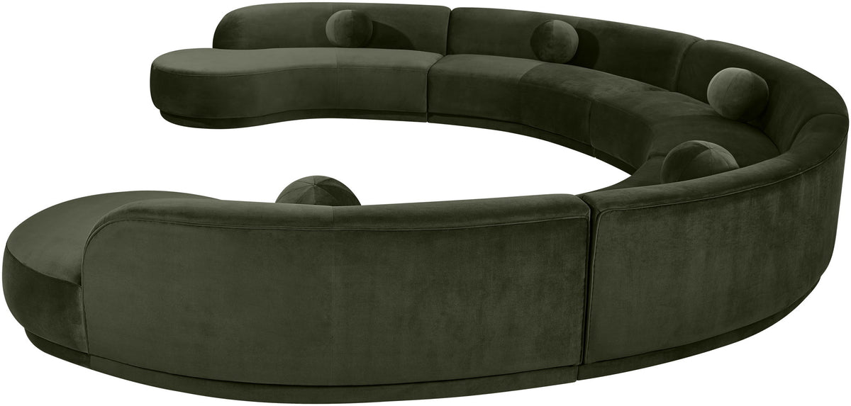 Avra - 192" Velvet Performance Fabric Upholstered Sectional