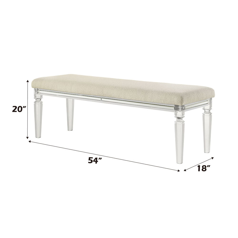 Tarian - Bench - Pearl White - Urban Living Furniture (Los Angeles, CA)