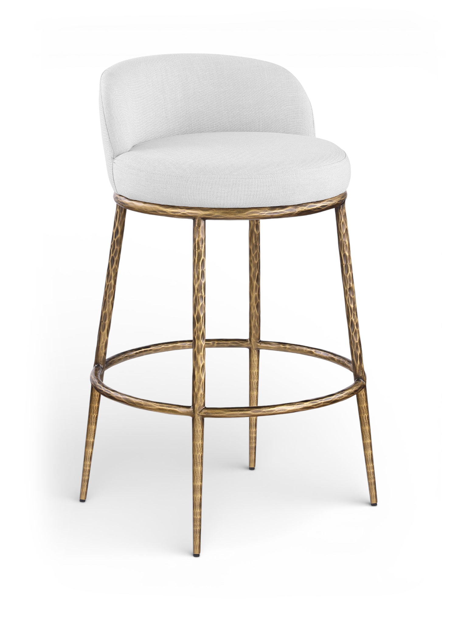Ferro - Performance Fabric Upholstered Bar Stool - Antique Brass - Urban Living Furniture (Los Angeles, CA)