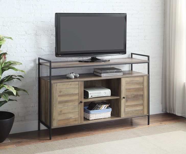 Baina - TV Stand - Rustic Oak & Black Finish - Urban Living Furniture (Los Angeles, CA)