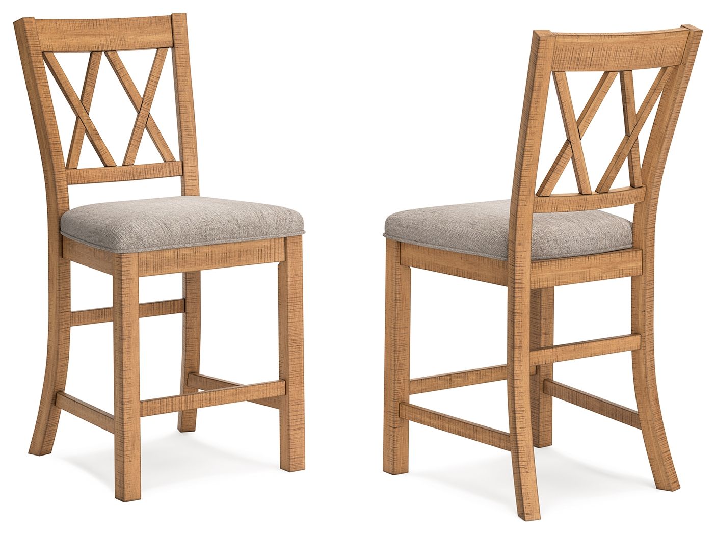Havonplane - Brown - Upholstered Barstool (Set of 2) - Urban Living Furniture (Los Angeles, CA)