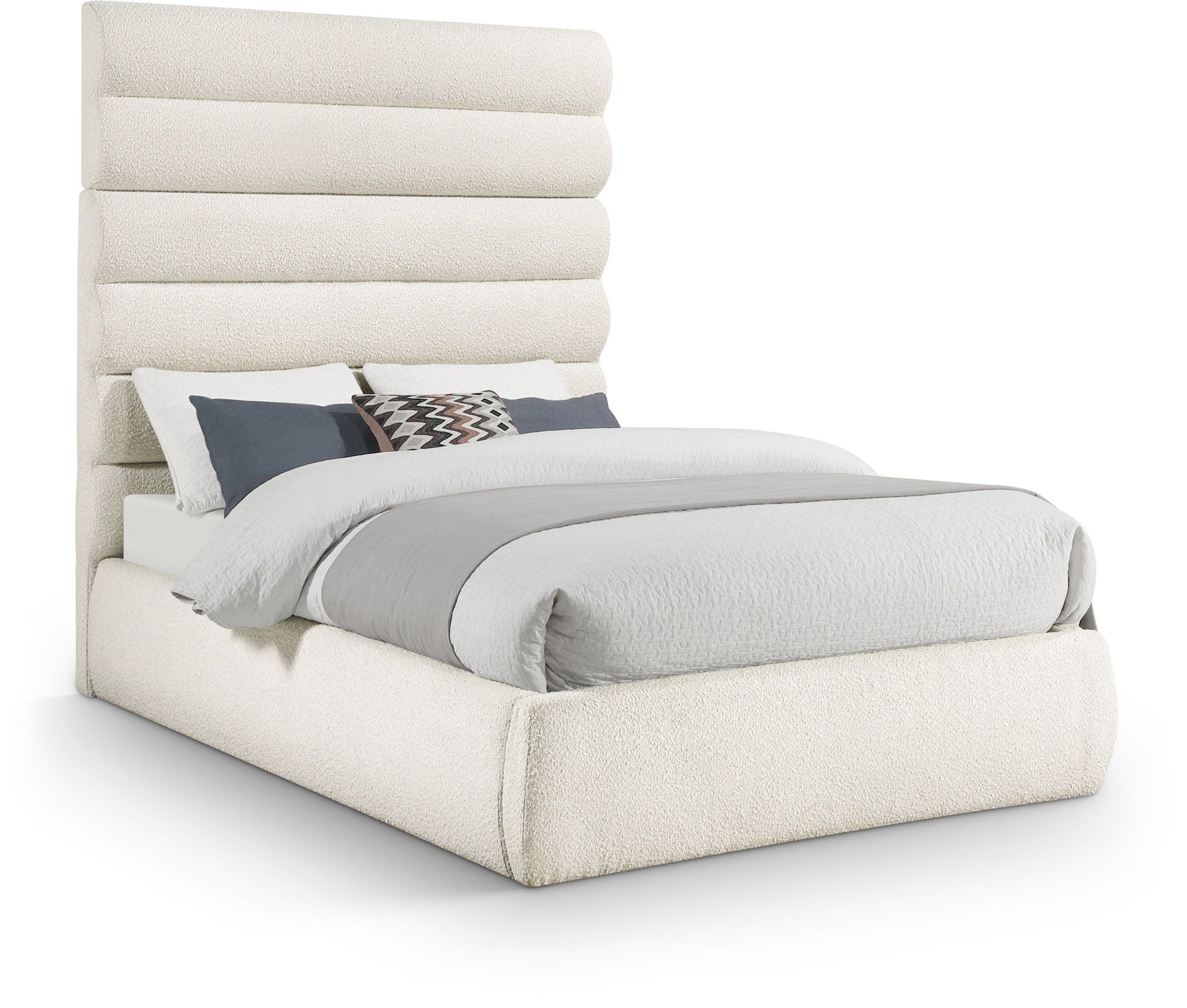 Adam - Boucle Fabric Bed With 70.5" Headboard - Urban Living Furniture (Los Angeles, CA)