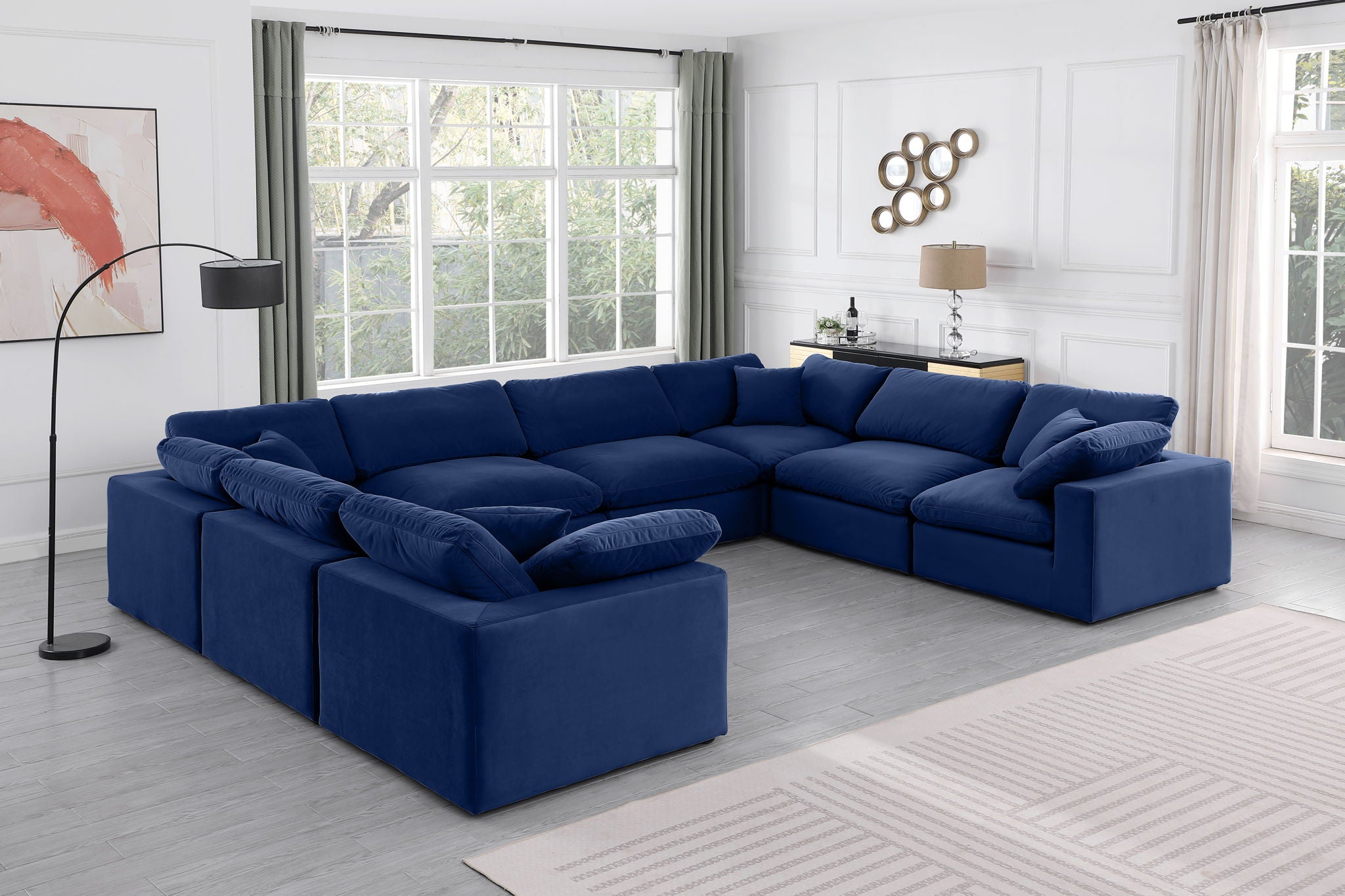Comfy - 8 Piece Velvet Modular Sectional - Urban Living Furniture (Los Angeles, CA)
