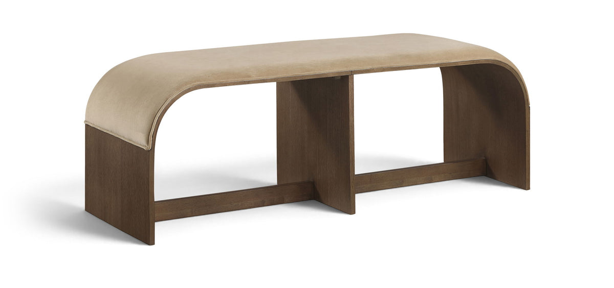 Sable - 52" Velvet Performance Fabric Upholstered Bench