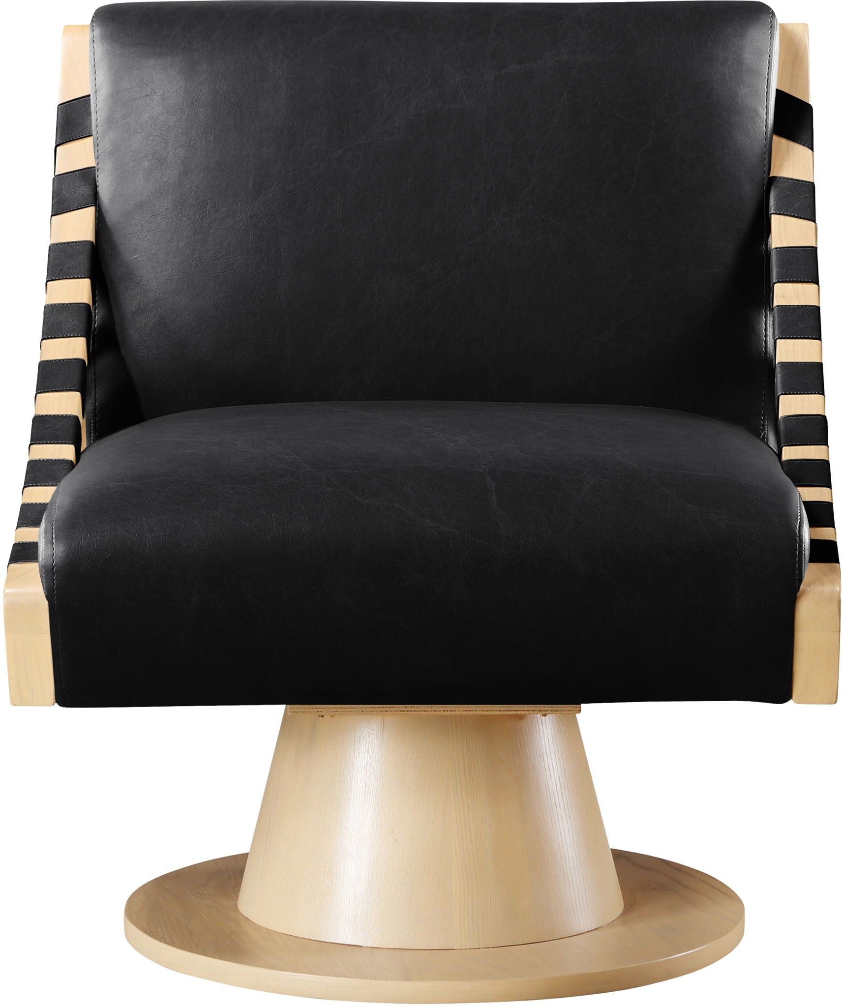 Millwin - Swivel Accent Chair With Natural Base - Urban Living Furniture (Los Angeles, CA)
