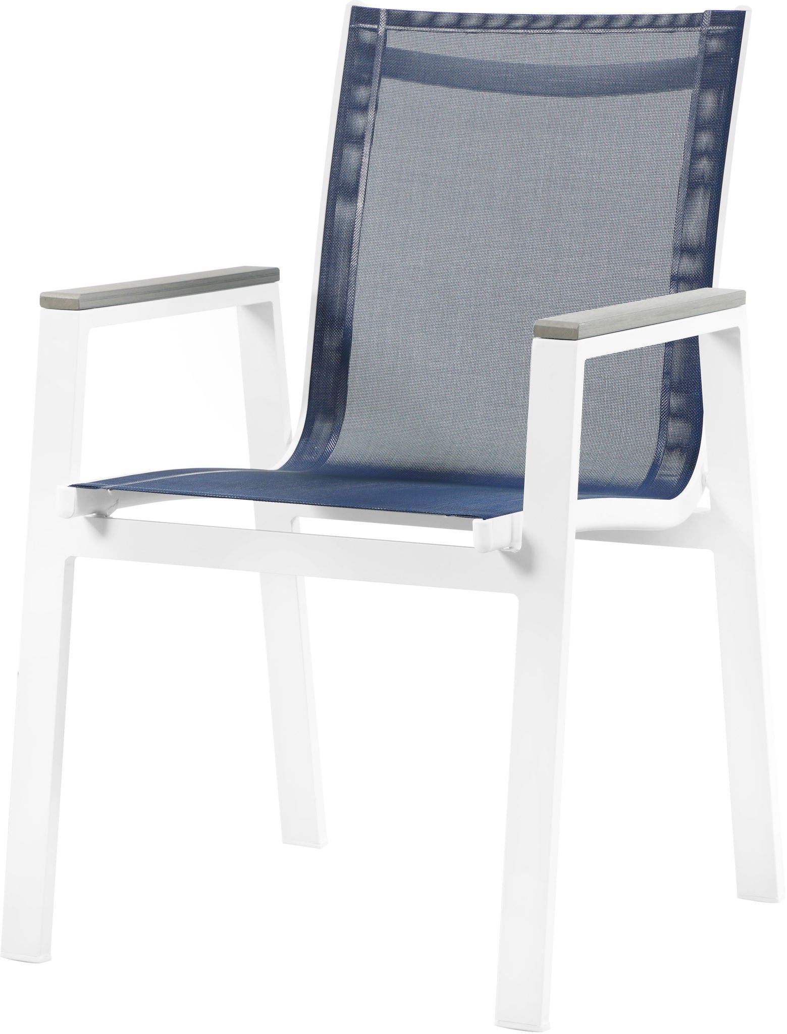 Nizuc - Outdoor Patio Dining Arm Chair With White Frame And Gray Arms (Set of 2) - Urban Living Furniture (Los Angeles, CA)
