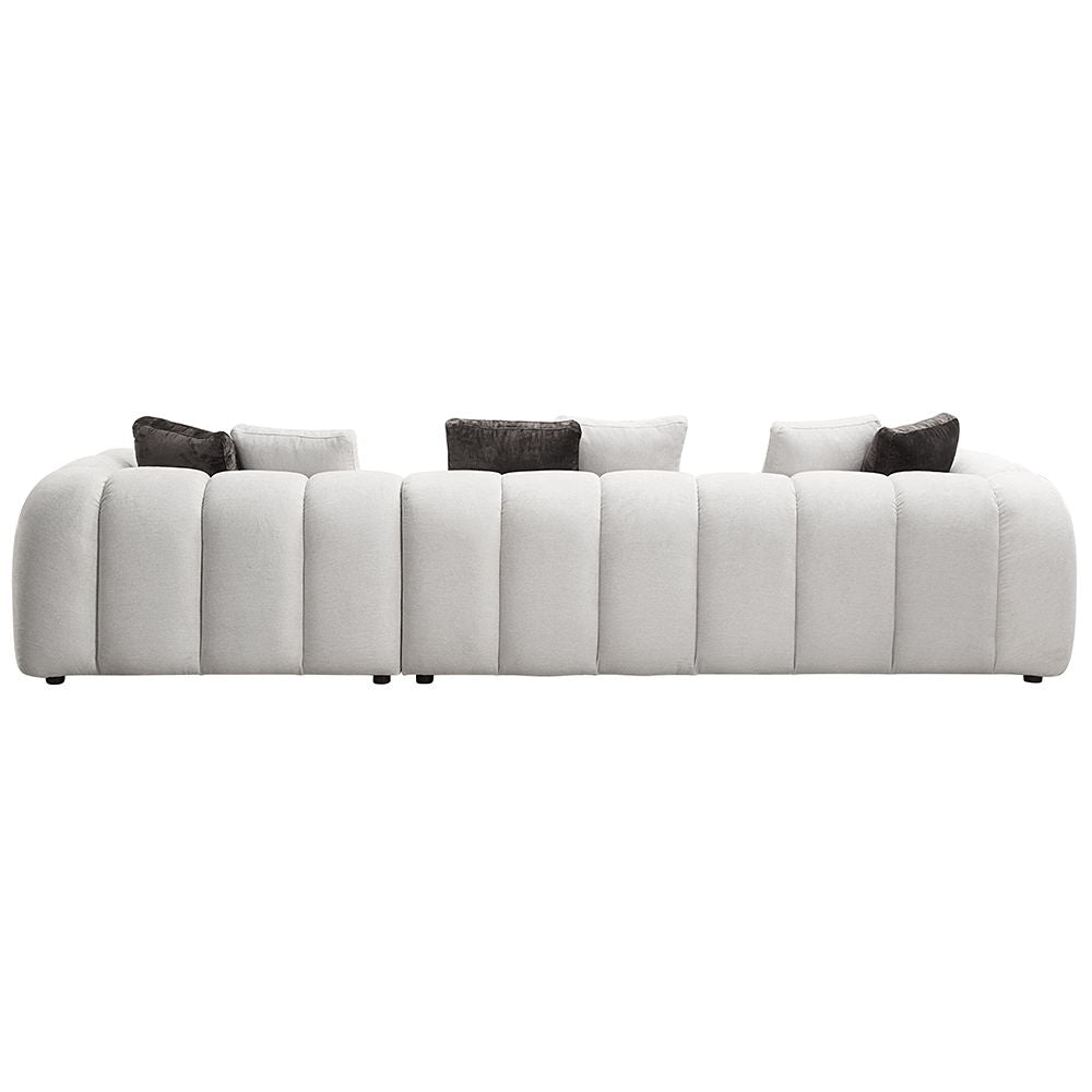 Manilla - Sectional Sofa With 8 Pillows - Ivory White Linen - Urban Living Furniture (Los Angeles, CA)
