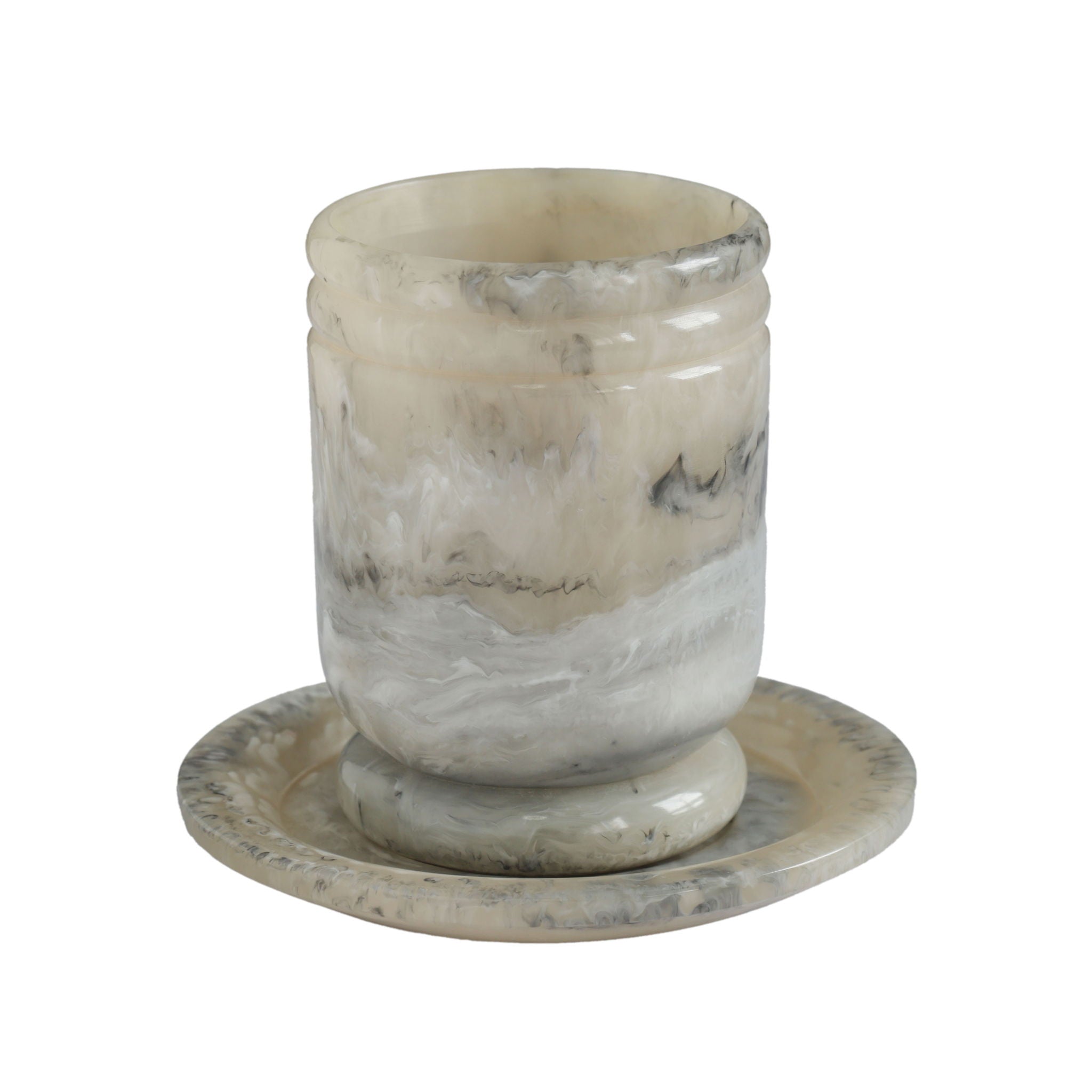 Channeled - Swirl Resin Kiddush Cup