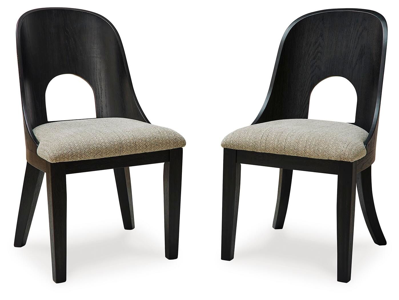 Rowanbeck - Dining Upholstered Side Chair (Set of 2) - Gray / Black - Urban Living Furniture (Los Angeles, CA)