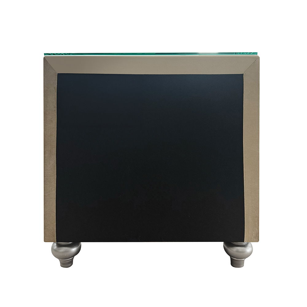 Lucienne - Nightstand - Beige Velvet - Urban Living Furniture (Los Angeles, CA)