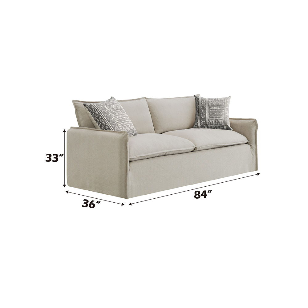 Upendo - Sofa With 2 Pillows - Beige Linen - Urban Living Furniture (Los Angeles, CA)