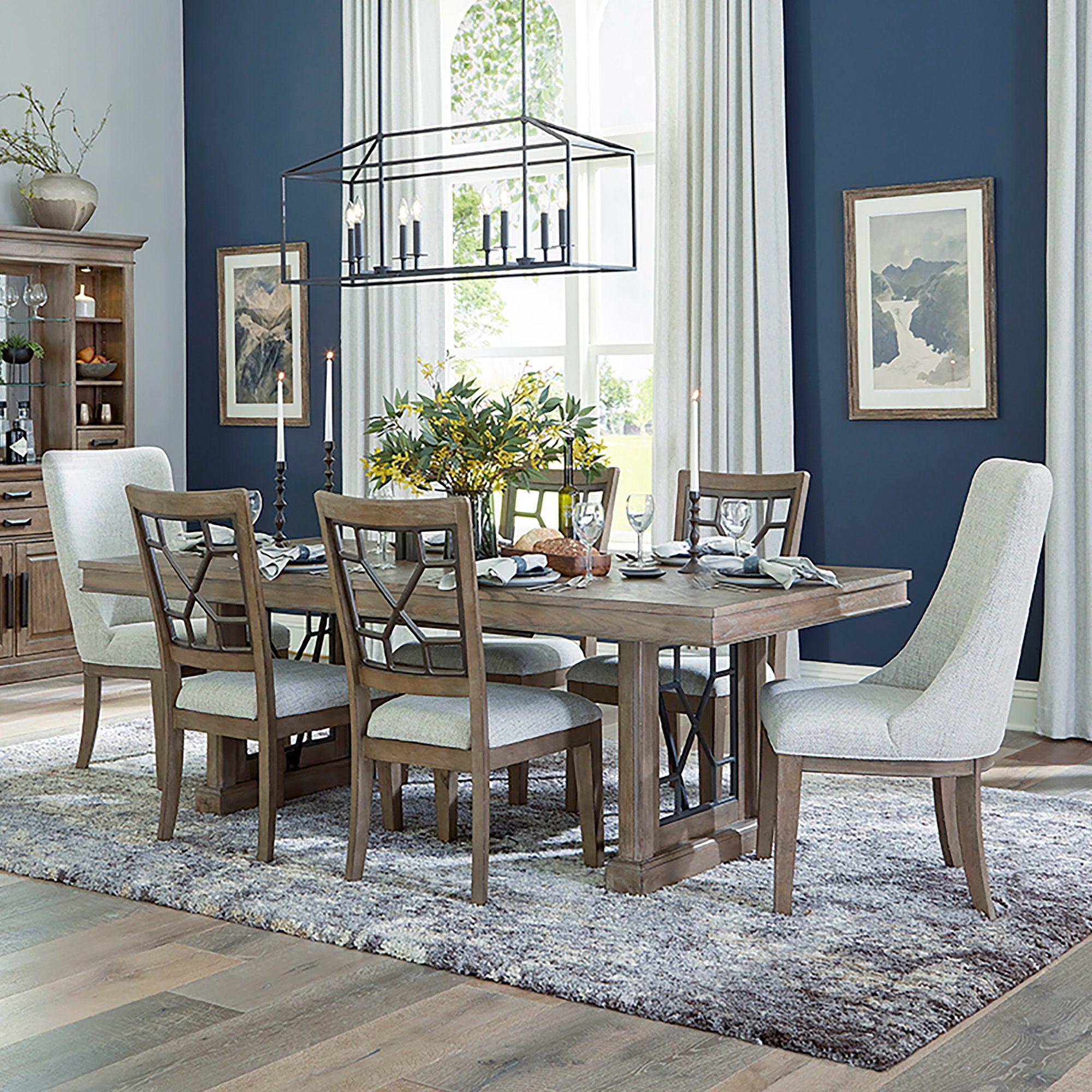 Sundance Dining - Grid Back Dining Chair (Set of 2) - Sandstone - Urban Living Furniture (Los Angeles, CA)