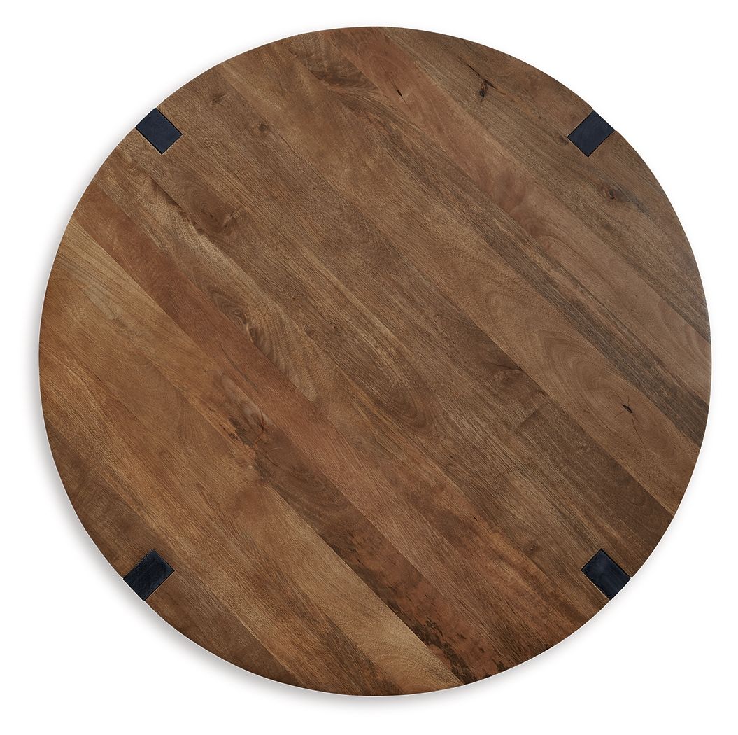 Hanneforth - Round Cocktail Table - Brown - Urban Living Furniture (Los Angeles, CA)