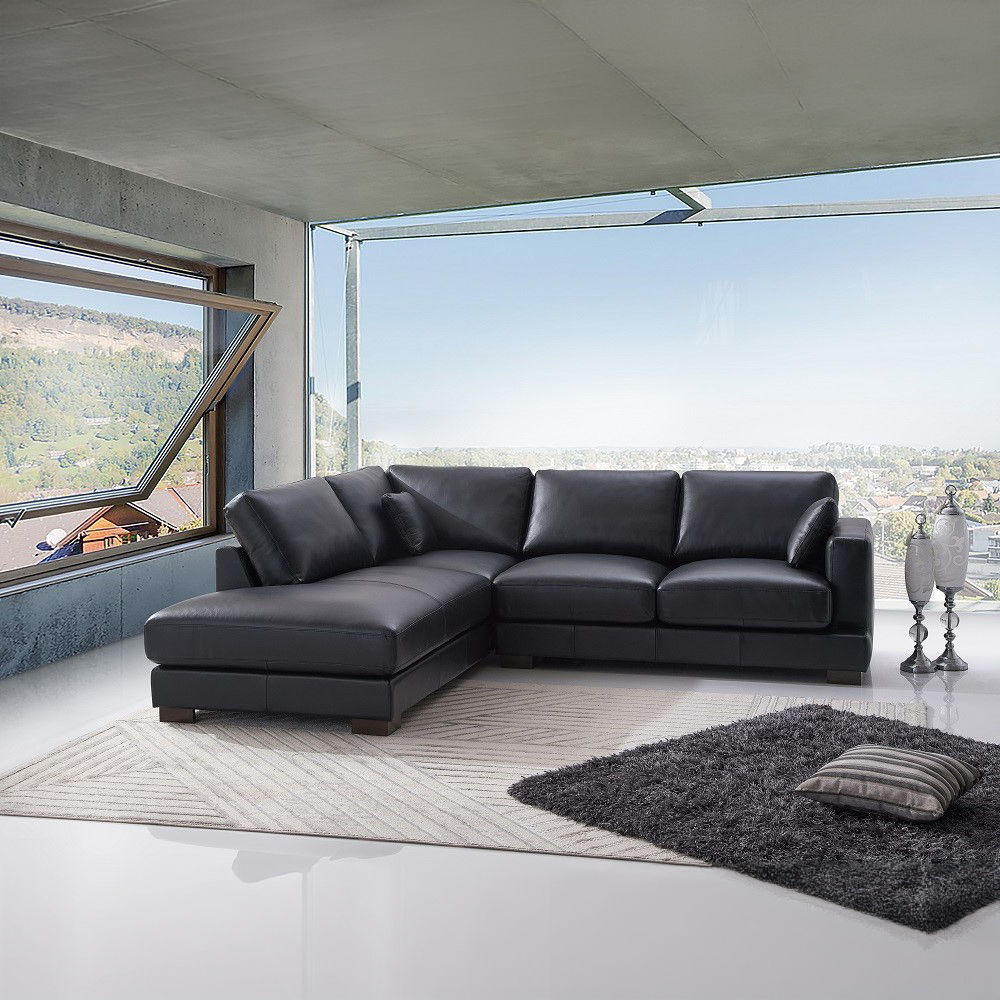 Geralyn - Sectional Sofa With 2 Pillows - Black - Urban Living Furniture (Los Angeles, CA)