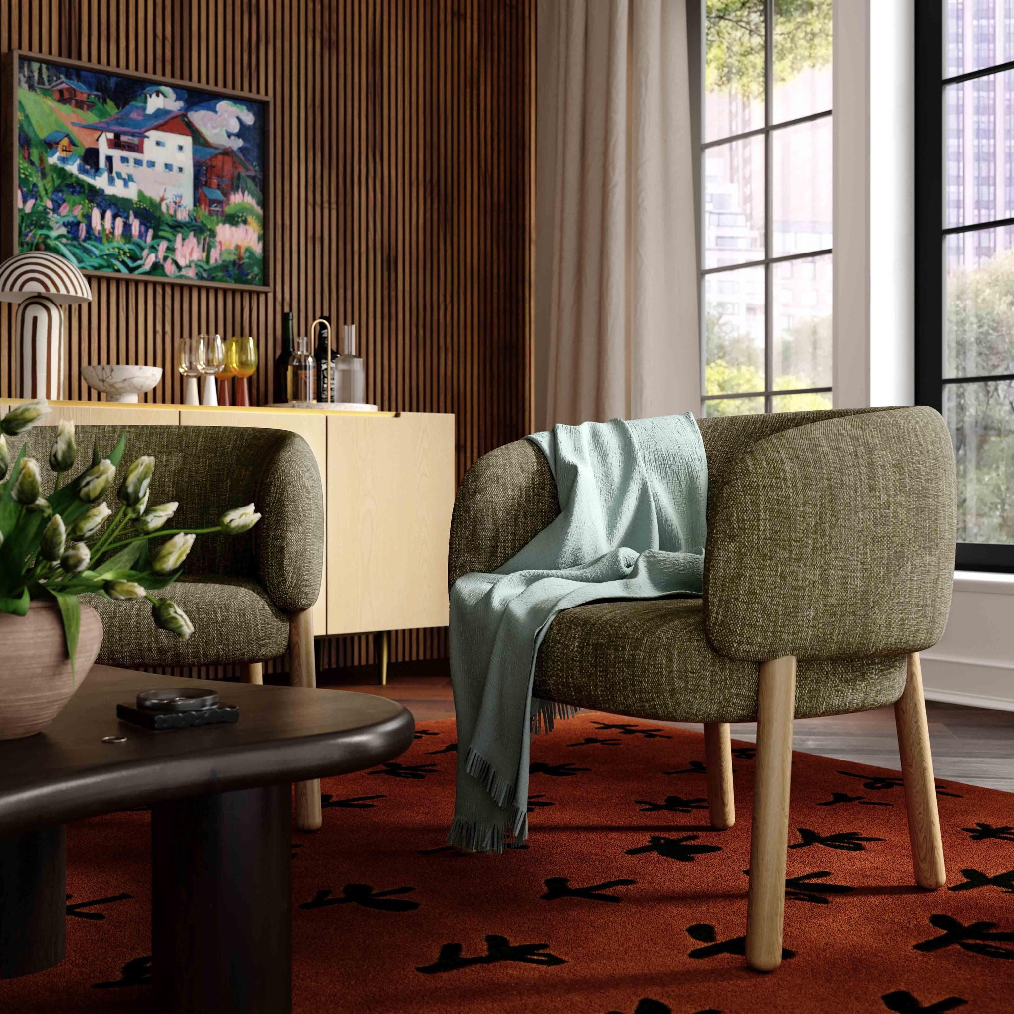 Foxy - Performance Basketweave Chenille Accent Chair - Urban Living Furniture (Los Angeles, CA)