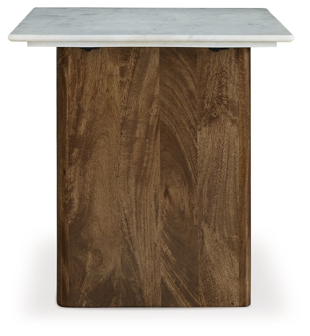 Isanti - Light Brown / White - Rectangular End Table - Urban Living Furniture (Los Angeles, CA)