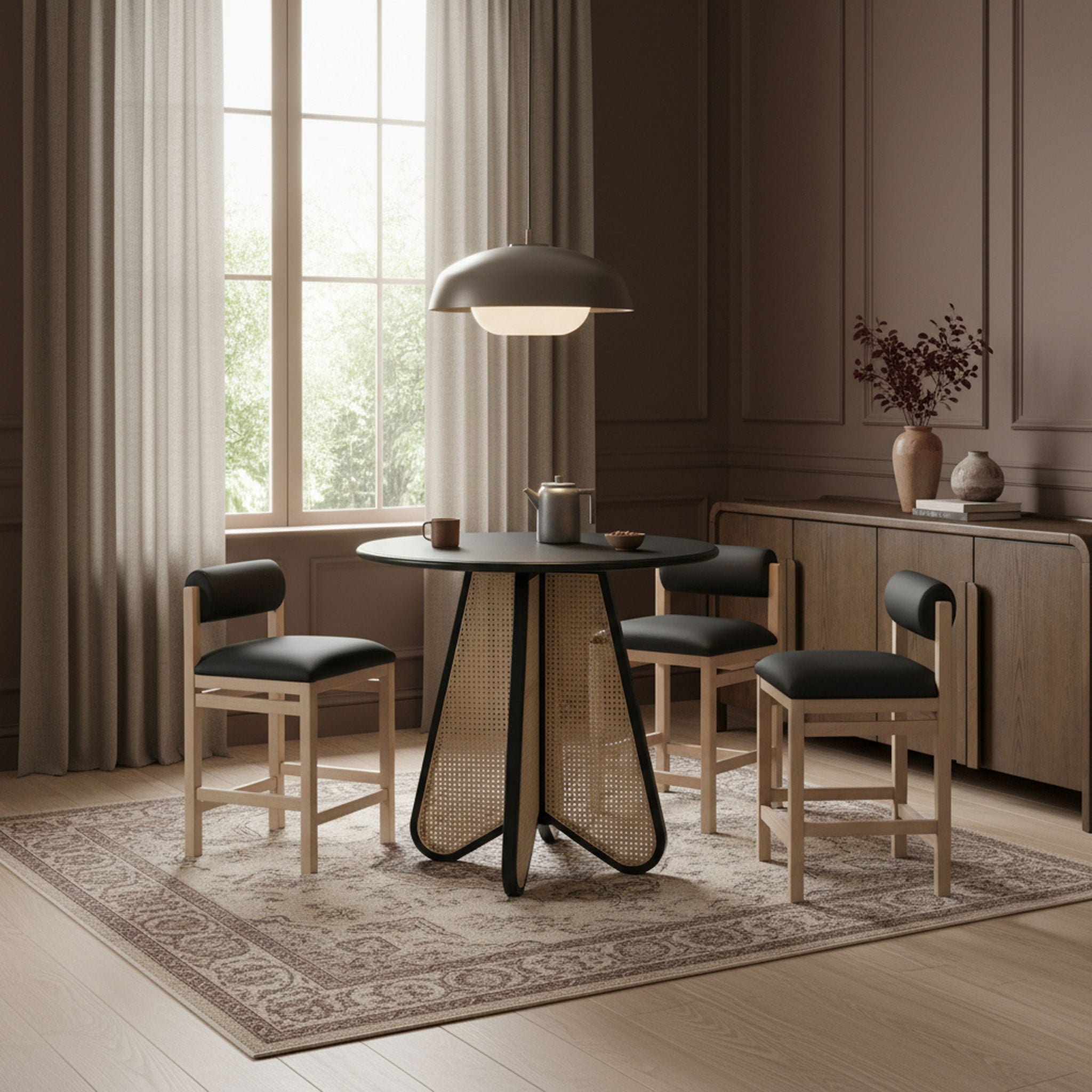 Butterfly - Solid Wood And Natural Cane Table - Urban Living Furniture (Los Angeles, CA)
