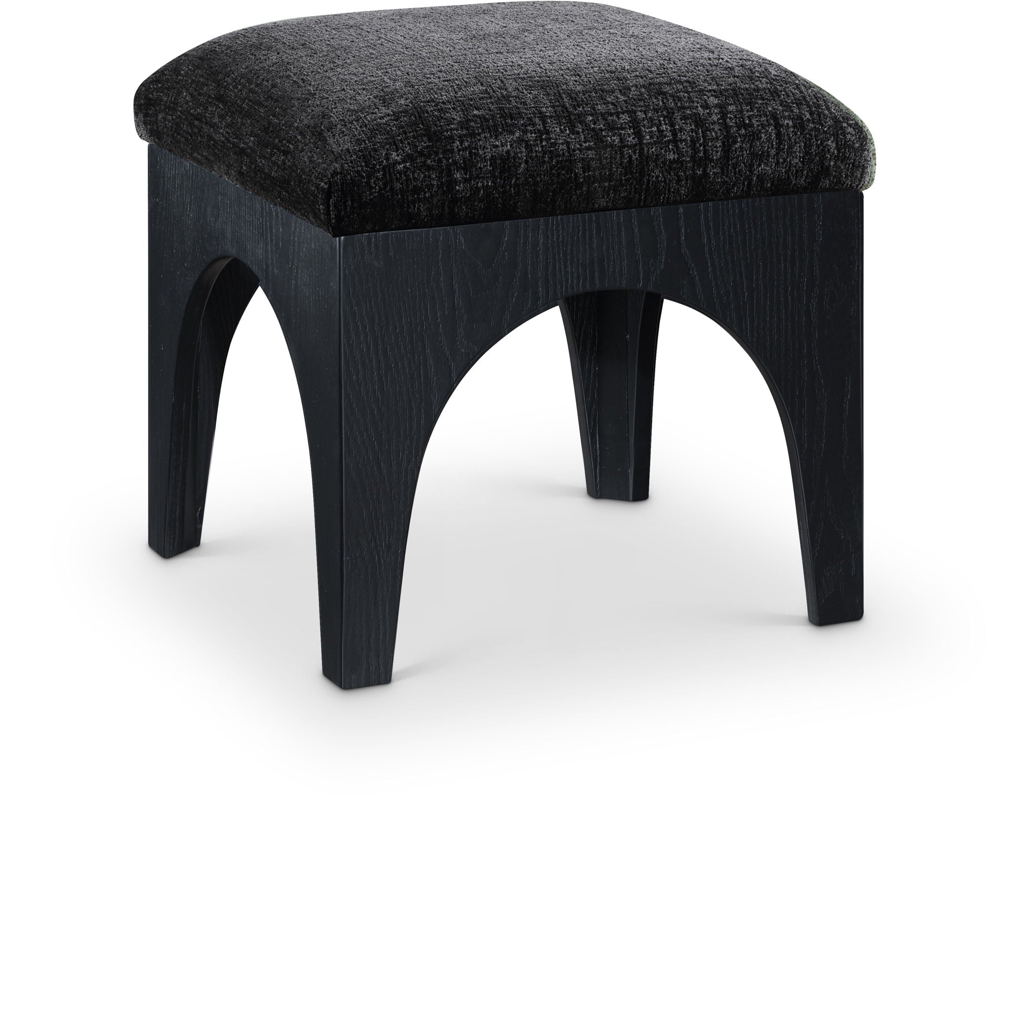 Lawson - Chenille Fabric Ottoman - Black Base - Urban Living Furniture (Los Angeles, CA)