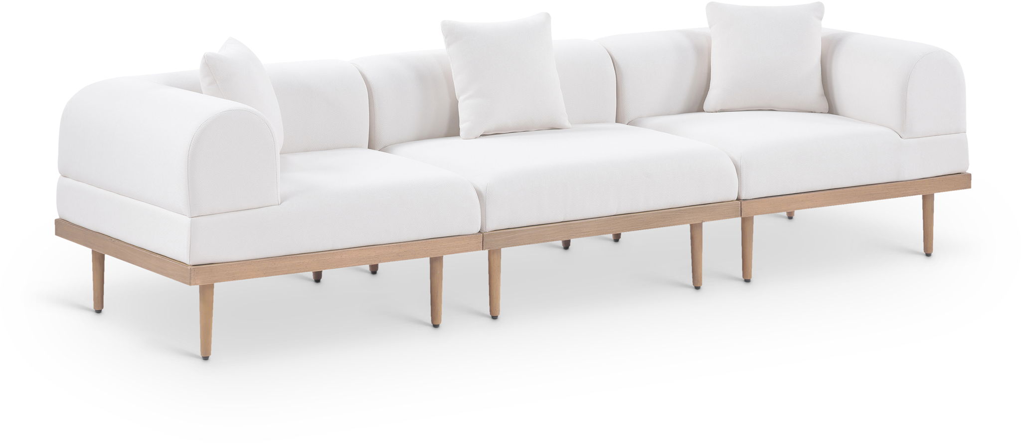 Laguna - 3 Piece Resilient Water Resistant Fabric 106.5" Upholstered Outdoor Patio Modular Sofa - Urban Living Furniture (Los Angeles, CA)
